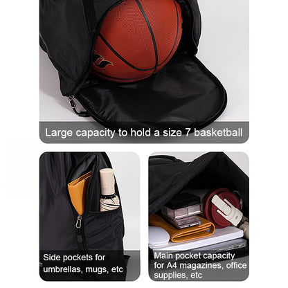 Sports Drawstring Backpack, Waterproof Swim Gym Bag for Women&Men, String Basketball Pack with Shoes Compartment, Black - color: Black