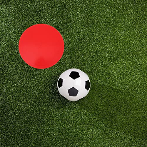 Happyyami 8pcs Reusable Stadium Landmark Disc Markers for Sports Training Non-Slip Flat Sign Markers Red Blue Yellow Green for Soccer Basketball Hockey Drills