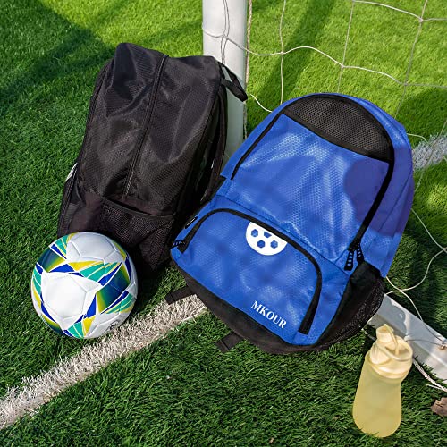 Mkour Soccer Backpack for Football Basketball Volleyball, with Ball Compartment and Holder