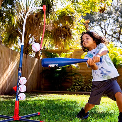 Franklin Sports Grow-with-Me Kids Baseball Batting Tee + Stand Set for Youth + Toddlers - Youth Baseball, Softball + Teeball Hitting Tee Set for Boys + Girls - style: Grow With Me Tee - MLB Baseball