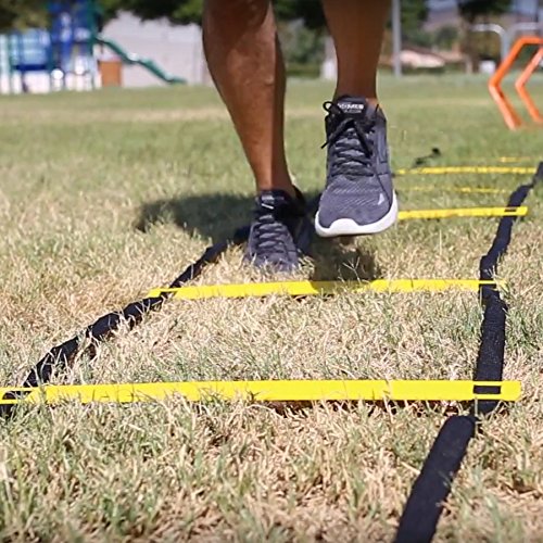 EFITMENT Speed Ladder, Agility Ladder Speed Training Equipment w/Carrying Bag – 11 Rung 13.5ft for Fitness Speed Training, Obstacle Course, Footwork, Soccer – A008