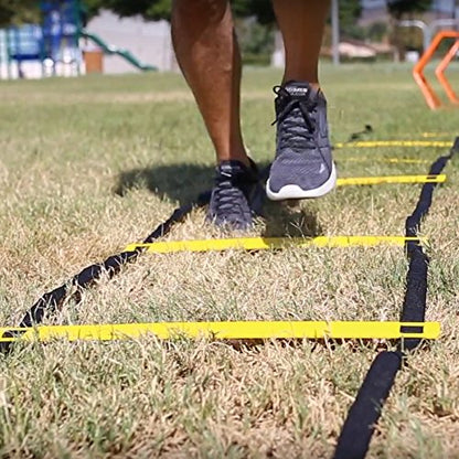 EFITMENT Speed Ladder, Agility Ladder Speed Training Equipment w/Carrying Bag – 11 Rung 13.5ft for Fitness Speed Training, Obstacle Course, Footwork, Soccer – A008