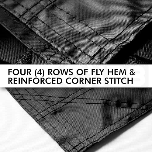 G128 All Black American Flag | 6x10 Ft | Long Lasting US Flag, Made From 210D Polyester, Embroidered Stars, Sewn Stripes, Brass Grommets, Vivid Color, Outdoor/Indoor - color: Black 6x10 Ft