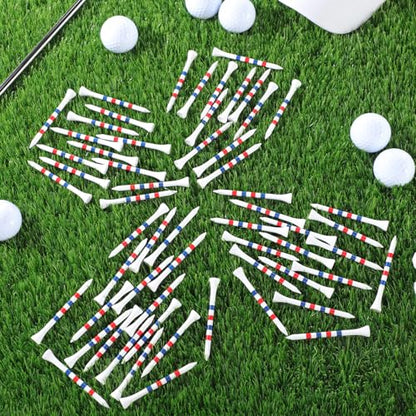 Mudder 600 Pcs Golf Tees USA American Flag Golf Tees Bulk Long Bamboo Red White and Blue Patriotic Tee for Men Women - size: 3-1/4", style: Stylish