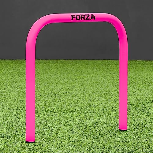 FORZA Pro Soccer Passing Arcs | Set of 4 Elite-Level Soccer Targets to Enhance Passing Techniques & Accuracy - Optional Carry Bag & Bases - color: Pink, size: Without Bases