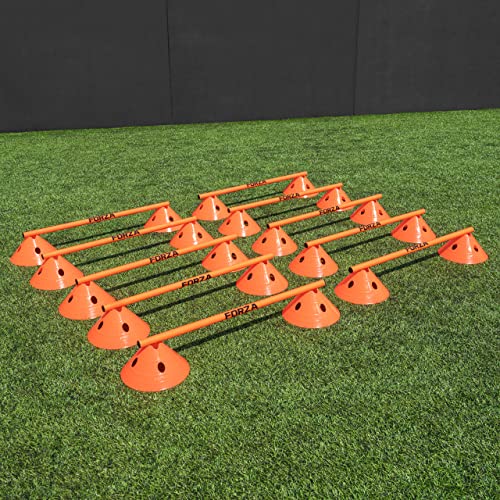 FORZA Cone & Hurdle Training Sets | Improve Your Speed & Agility Skills - Available in 3 Styles and 8 Colors - color: Orange, style: Super Cone