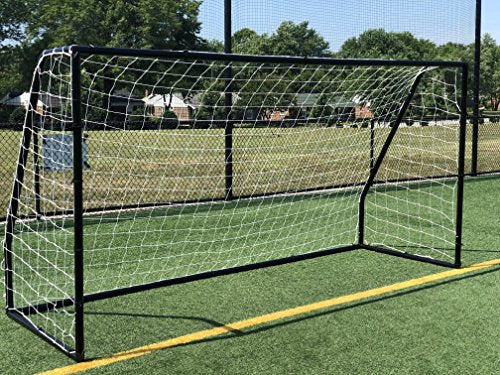 Premier 12 X 6 Ft. AYSO Youth Regulation Size Soccer Goal w/Weatherproof 4mm Net. 50MM Diameter Powder Coated/Corrosion Resistant Frame. 12x6 Foot Practice Aid. ONE Year Warranty!