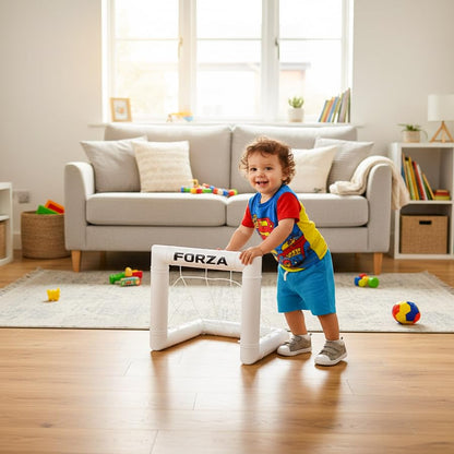 FORZA Toddler Mini Soccer Goal | 16in Training Target Goal for Preschoolers | Durable PVC Frame with UV-Stabilised Net - Perfect for Early Skills, Garden Play & Shooting Drills