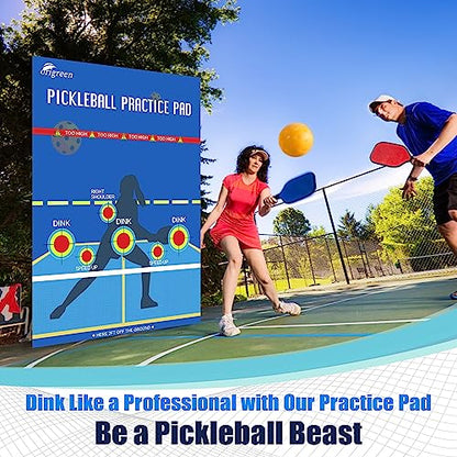 Pickleball Practice Pad & Poster - Dink Master Rebounder for Indoor/Outdoor Training