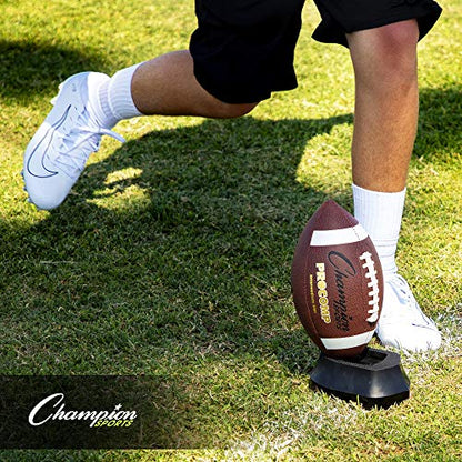 Champion Sports Football Kicking Tee – Heavy-Duty Kickoff Tee in Multiple Styles & Sizes - style: Kicking Tee & Block (2 Inch)