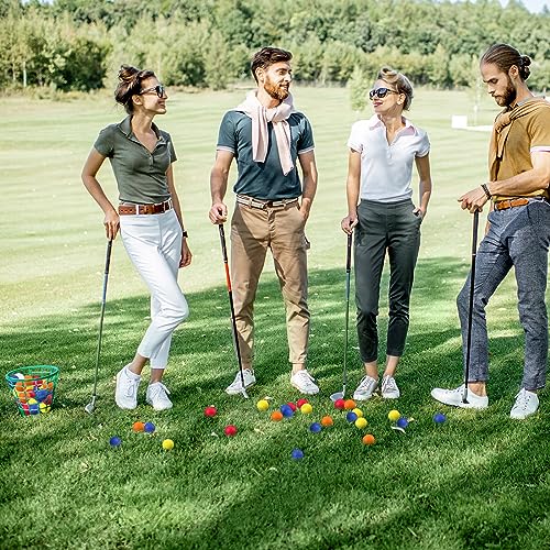 Junkin 80 Pcs Foam Golf Balls Practice Balls Realistic Feel and Flight Sport Training for Indoor or Outdoor Backyard Golf Training