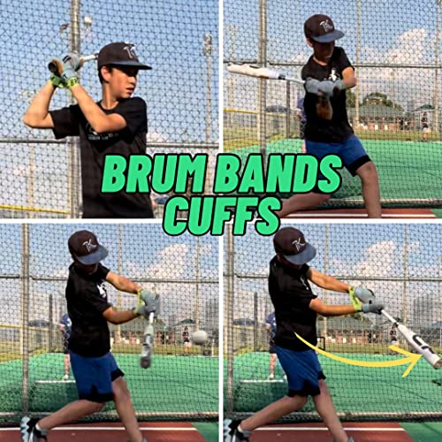 Baseball Notes Brum Bands: Softball & Baseball Swing Trainer, Hitting Equipment for Training and Batting - style: Set of 2 Bands