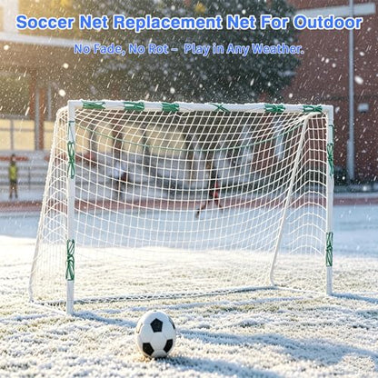 24x8 FT Soccer Goal Net Replacement 2-Pack – Heavy Duty Polyethylene Net with Reinforced Edges for Backyard, Field, Practice, Tournament – No Frame Needed - size: 10 x 6.5FT-2mm