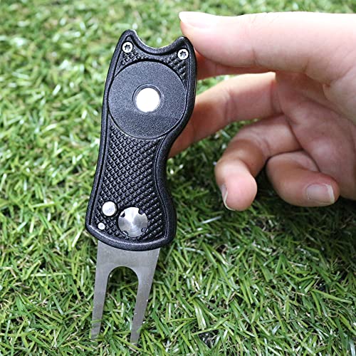 Golf Ball Marker Divot Tool Sets Switchable Divot Repair Tools (one Divot with Four Ball Markers)