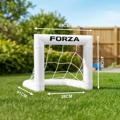 FORZA Toddler Mini Soccer Goal | 16in Training Target Goal for Preschoolers | Durable PVC Frame with UV-Stabilised Net - Perfect for Early Skills, Garden Play & Shooting Drills