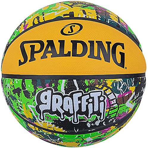 Spalding Graffiti Basketball Ball, No. 5, Rubber - color: Green × Yellow