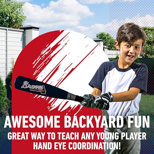Franklin Sports MLB Jumbo Foam Baseball Bat + Ball Sets - Kids Oversize Foam Baseball Bats + Soft Baseballs - Indoor + Outdoor Youth Baseball Toy - MLB Team Baseball Bat + Ball Sets