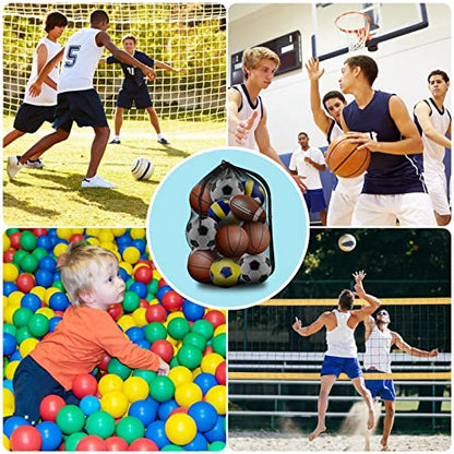 BROTOU Extra Large Sports Ball Bag Mesh, Basketball Bags Team Balls, Adjustable Shoulder Strap, Ball Bags for Holding Soccer, Football, Volleyball, Swimming Gear (30” x 40”) - color: 3PCS
