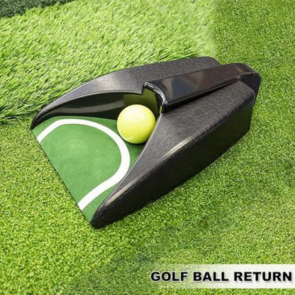 Golf Automatic Putting Cup, Golf Putting Mat, Ball Return Device with Green Slope Mat Sensor Hole Practice Training Aid
