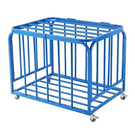 Aimery Sports Ball Storage Cart with Wheels, Garage Sports Equipment Storage Organizer, Stackable Ball Cage, Basketball Storage Bin,Ball Storage Cart for School/Gym (Size : Large) - size: Large