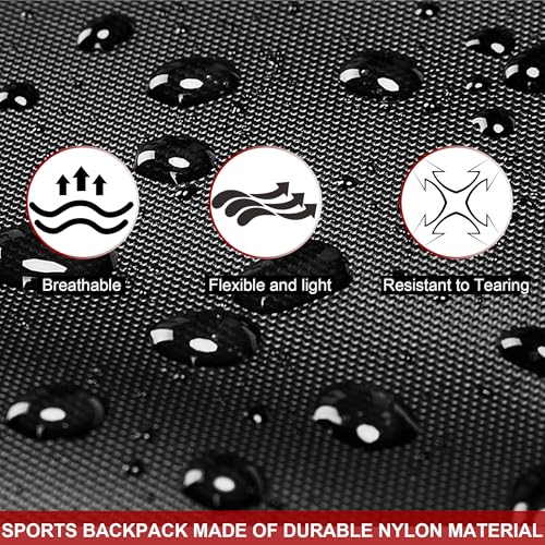 Basketball Backpack, 45 L Drawstring Sports Bag with Large Shoe Compartment and Wet Pockets for Women Men Gym Bag - color: Black-45L