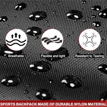 Basketball Backpack, 45 L Drawstring Sports Bag with Large Shoe Compartment and Wet Pockets for Women Men Gym Bag - color: Black-45L