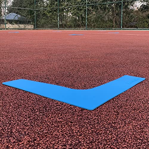 Court Lines Marker Kit Throw Down Markers Create Your Own Mini Pickleball Tennis Court (Blue-Yellow T L Shape)