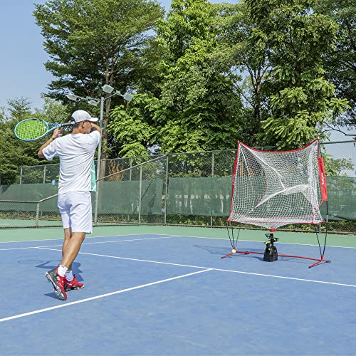 Furlihong 680NT 2 in 1 Tennis Ball & Baseball Training Machine and Net Combo, Ball Recycling System, Includes 680BH and NT01