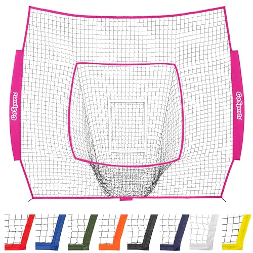 GoSports Replacement 7 x 7 ft Baseball Net - NET ONLY - Frame NOT Included - Choose Your Color - color: Pink