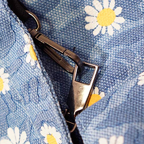 Nupouch Rucksack Pickleball Bag, Anti-Theft Crossbody Sling, USB Charging Connector Port, Backpack, Light Blue Daisy - color: Light Blue Daisy