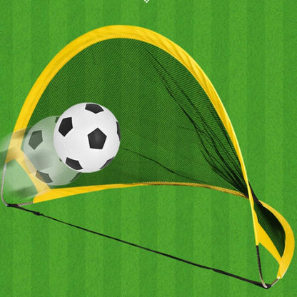 2Pcs Soccer Goal Net Set with Inflator, Portable Football and Iron Nails, Portable Outdoor Soccer Net for Boys Backyard Game, Sports Practice Training Equipment