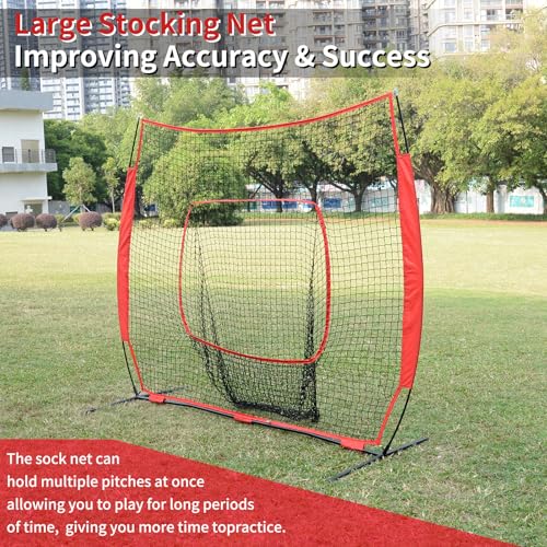 Hikeen Baseball Tees - Batting Tee with Portable Tripod Stand for Softball Hitting Training, Includes Carrying Bag - style: net