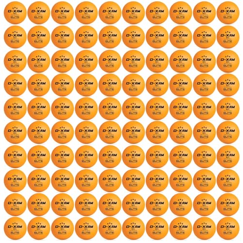 D-Xam Ping Pong Balls, 3 Star Orange or White Table Tennis Balls, Professional Premium Abs 50, 20 Pack Ping Pong Ball for Indoor & Outdoor - color: Orange, size: 50 Pack