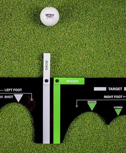 Izzo Golf Sure Stance Golf Swing Training Aid -Ball Position Trainer - style: Left Handed