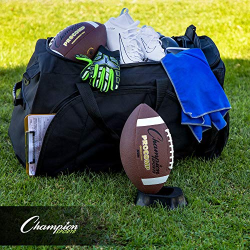 Champion Sports 1" Ground Zero® Kickoff Tee – Official NFL® Football Kicking Tee for Accurate Kickoffs & Field Goals, Textured Top for Secure Ball Grip, Black