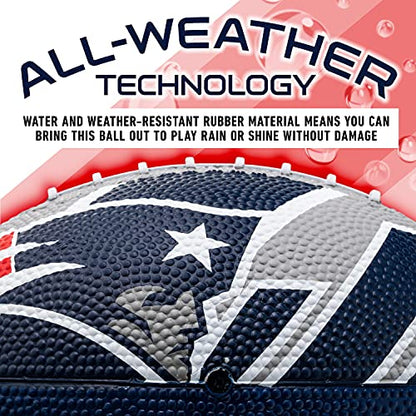 Franklin Sports NFL Team Footballs - Rubber Youth Mini Balls for All Teams - Kids 8.5" Football + Air Pump Sets - Official NFL Licensed - style: New England Patriots