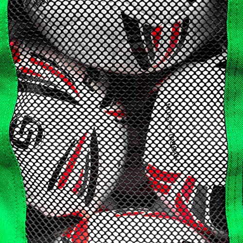 FORZA Premier Ball Carry Bag | Drawstring Soccer, Basketball, Netball & Volleyball Mesh Bag | 5 Color Options - Heavy Duty Equipment Holdall | 12 Ball Capacity - color: Green