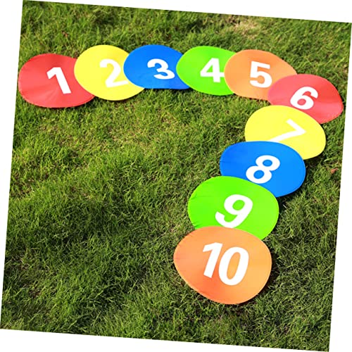 10Pcs Reusable Soccer Training Markers Durable Roadblock Plates for Sports for Agility Drills and Gym Class Activities