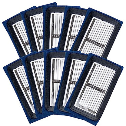 Youth Triple Playbook Wristband Quarterback Wrist(10 Pack)- Triple Windows Playbook QB Wristband - Great for Football Plays, Baseball Calls All Sports - color: Navy Blue