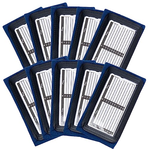 Youth Triple Playbook Wristband Quarterback Wrist(10 Pack)- Triple Windows Playbook QB Wristband - Great for Football Plays, Baseball Calls All Sports - color: Navy Blue