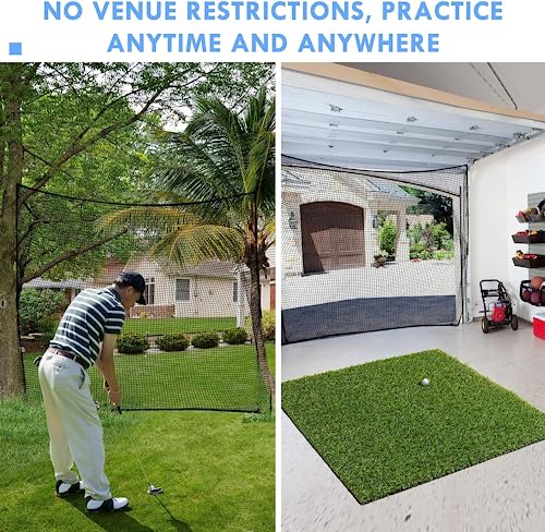 Amazgolf Golf Net,10Ft,15Ft,20Ft,25Ft, 30Ft, 40Ft Golf Practice Net,Sports Practice Barrier Net, Heavy Duty Ball Netting Golf Hitting Net, DIY Ball Net,Baseball Net Hockey Net and Chipping Net - size: 10*30ft