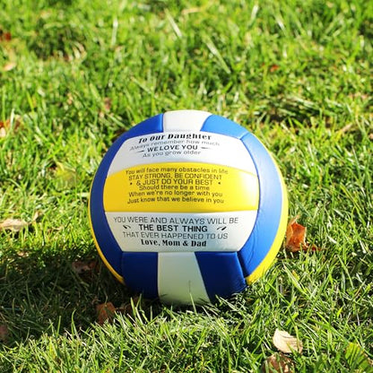 Motivational Volleyball Gift for Daughters - Inspiring Words Indoor Outdoor Recreation Sports Balls for Young Athletes from Mom or Dad