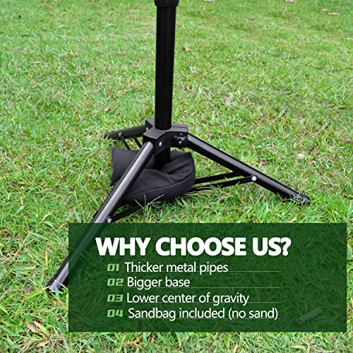 Hikeen Baseball Tees - Batting Tee with Portable Tripod Stand for Softball Hitting Training, Includes Carrying Bag - style: tee