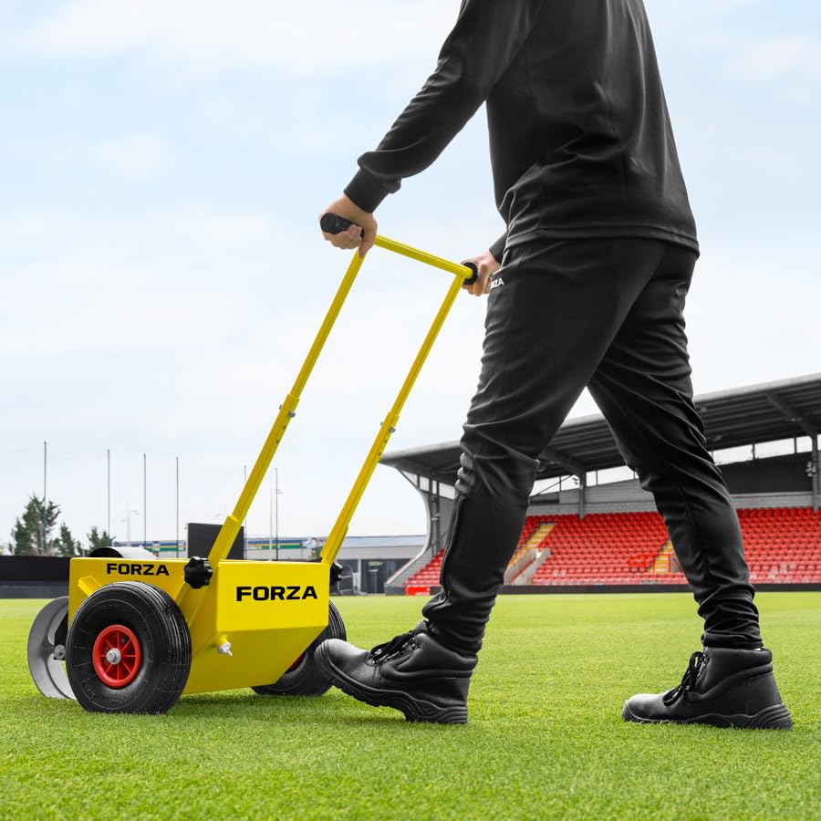 FORZA Wheel Transfer Line Marker – Durable Steel Paint Tank, Adjustable Handle and Easy Line Control | Ideal for Sports Fields & Courts - size: 4" Line Marking Machine, style: Machine Only