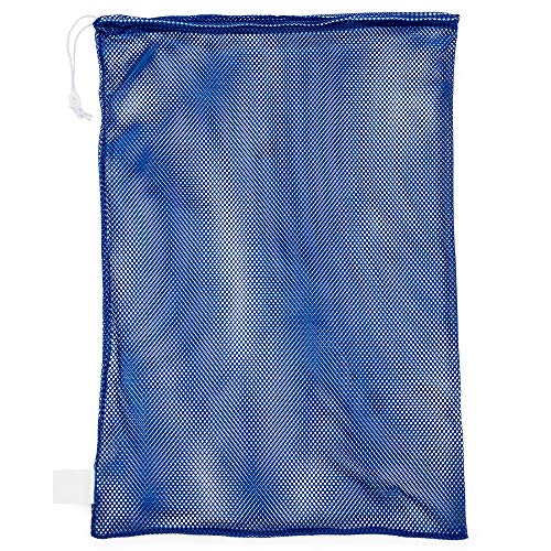 Champion Sports Mesh Equipment Bag – Heavy-Duty Nylon Drawstring Bag with Lock & ID Tag, Breathable Storage Sack for Balls, Swim Gear, Laundry & Toys, Multiple Sizes & Colors