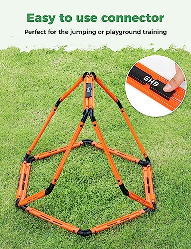 GHB Hex Agility Rings Speed Rings with Carrying Bag 6 Set Portable Hexagon Rings, Agility Ladder for Agility Footwork Training