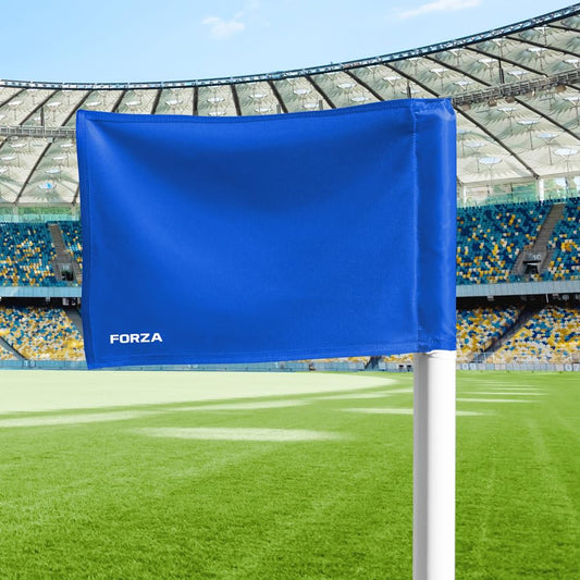 FORZA Corner Flags (Pack of 4) | Durable Polyester Soccer & Sports Field Flags for Training & Match Use - Standard and Pro Options (Poles Not Included) (Royal Blue, Pro) - color: Royal Blue, size: Pro
