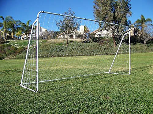12 x 6 Ft. Powder Coated Galvanized Steel Soccer Goal w/Net. 12x6 Foot AYSO Regulation Size Portable Training Aid. Ultimate Backyard Goal, All Weather, One Year Warranty. New