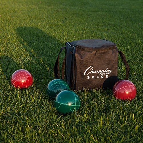 Champion Sports Outdoor Game Sets – Volleyball, Badminton, Tetherball, Bocce & Croquet - style: Bocce Ball