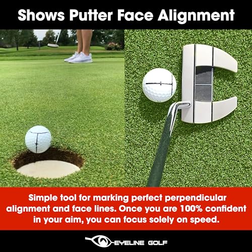 EyeLine Golf Impact Ball Liner 3-Pack with Marker - Easy Ball Marking Stencil for Accurate Putter Face & Target Line, USGA Legal, Precision Putting Alignment Tool Used by Tour Players
